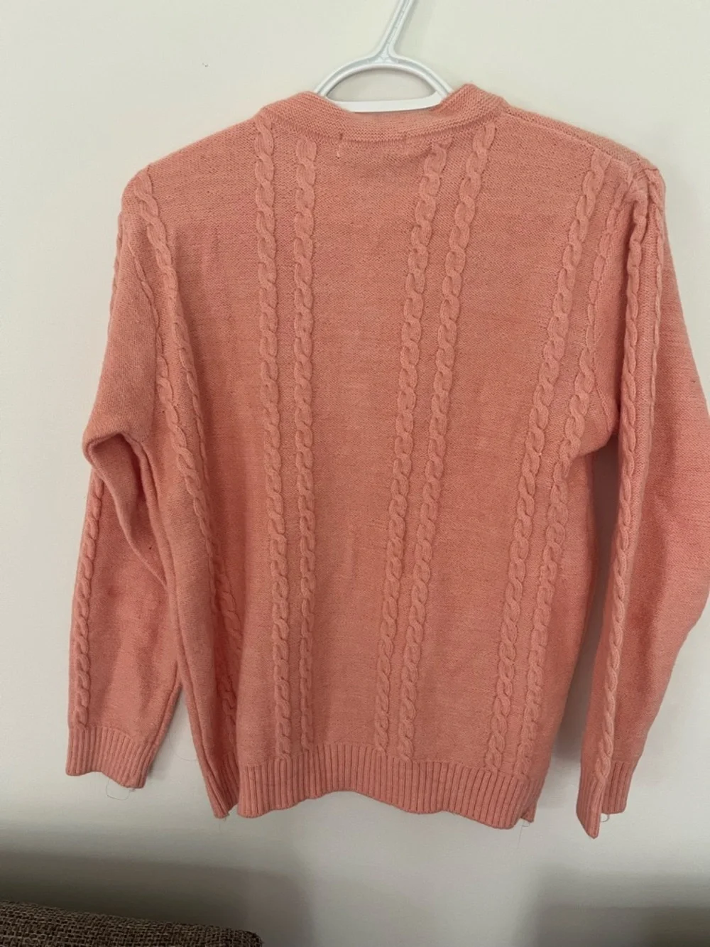 Hand Embroidered pink Sweater- Medium - Picture 4 of 4